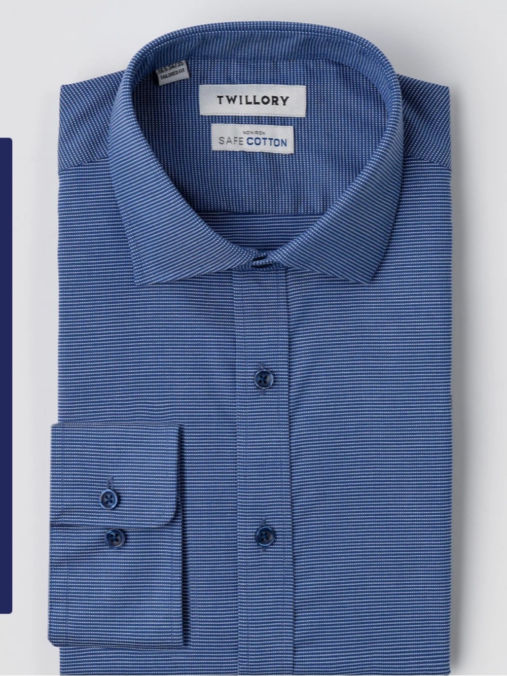 Twillory 16 34/35 Non-Iron Pindot Men's Dress Shirt